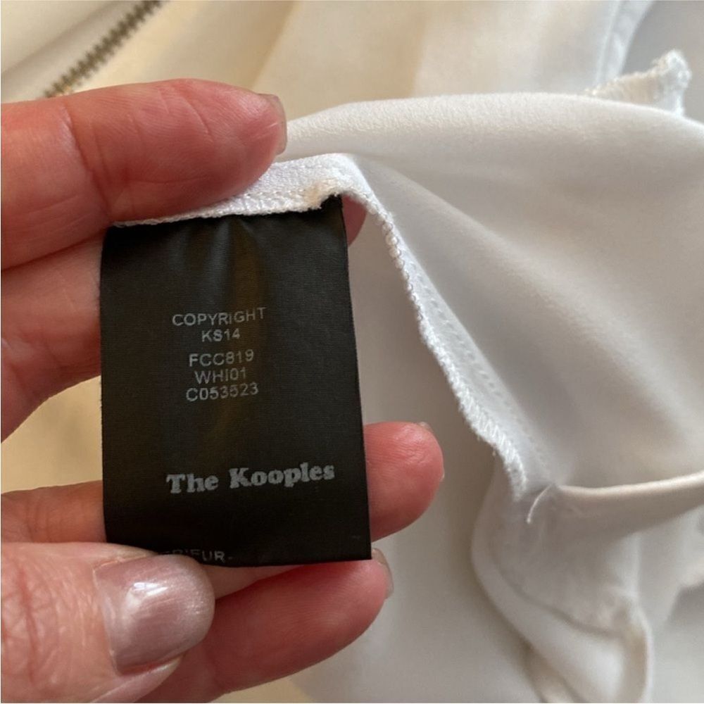 The Kooples White/ light blue Blazer blouse with Zipper Detail, XS - Picture 10 of 10